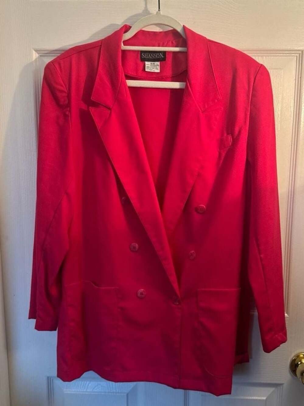 Shannon fuchsia/pinkDouble Breasted Blazer Jacket size 15/16